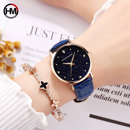 Ultra Thin Luxury Waterproof Leather Band Watch For Women