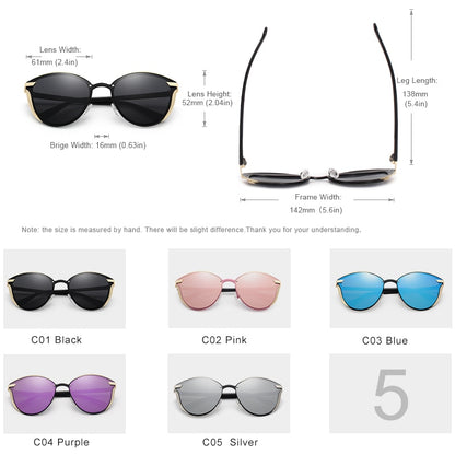 KINGSEVEN Luxury Design Elegant Polarized Sunglasses For Ladies - UV400 Protection | Cat Eye Style
