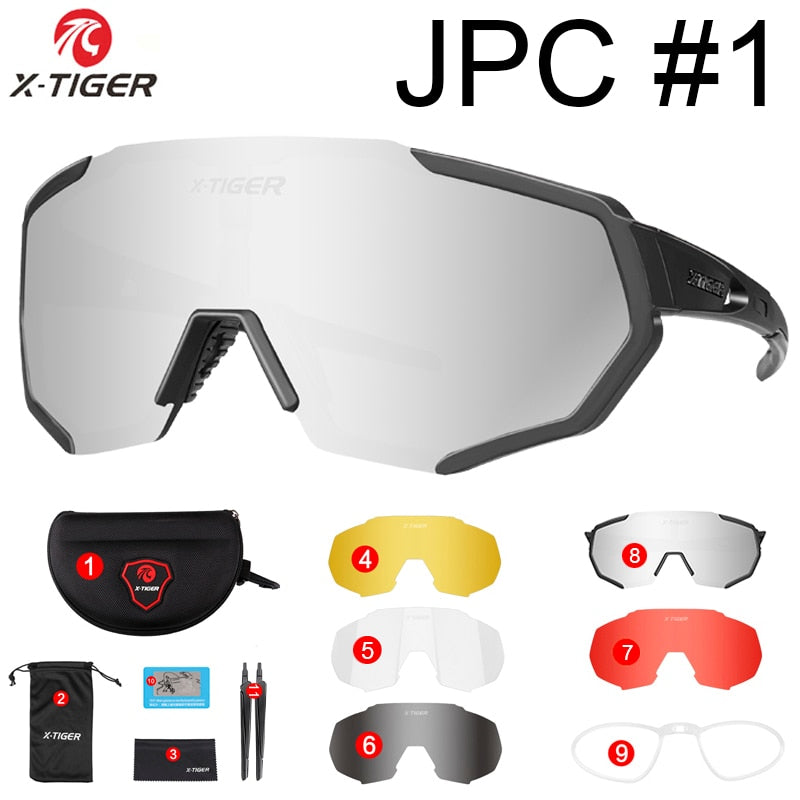 X-TIGER Photochromic Polarized Cycling Sunglasses