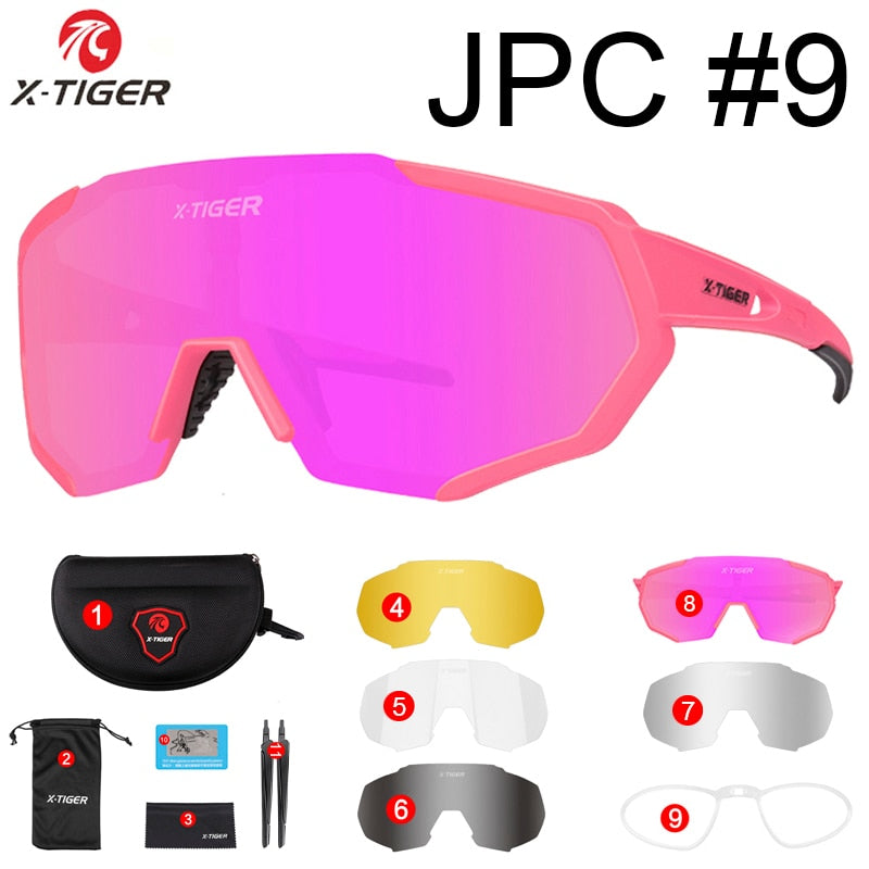 X-TIGER Photochromic Polarized Cycling Sunglasses