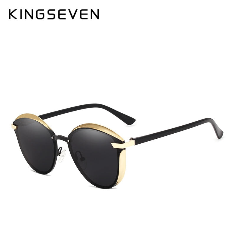 KINGSEVEN Vintage Cat Eye Style Fashion Polarized Sunglasses For Women - UV400 Protection