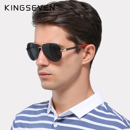 KINGSEVEN Classic Vintage Aluminum Polarized Sunglasses