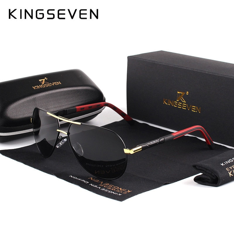 KINGSEVEN Classic Vintage Aluminum Polarized Sunglasses