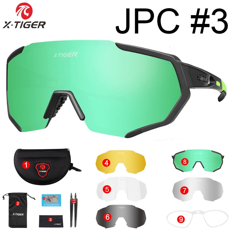 X-TIGER Photochromic Polarized Cycling Sunglasses