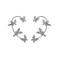 Butterfly and Snowflake Cuff Clip Earrings