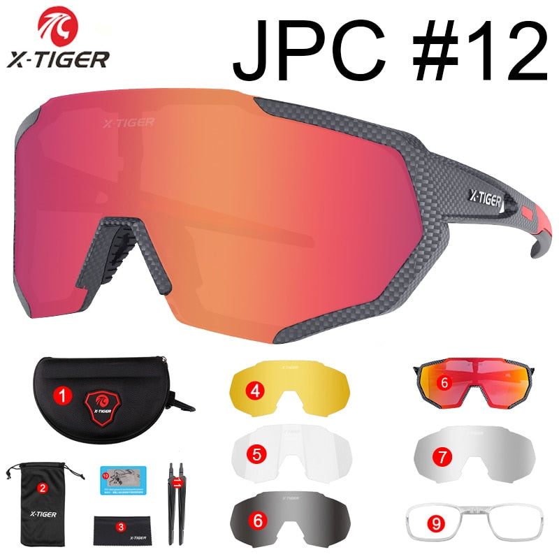 X-TIGER Photochromic Polarized Cycling Sunglasses