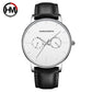 Black Multifunction Minimalism Design Stainless Steel Mesh Band Watch For Men