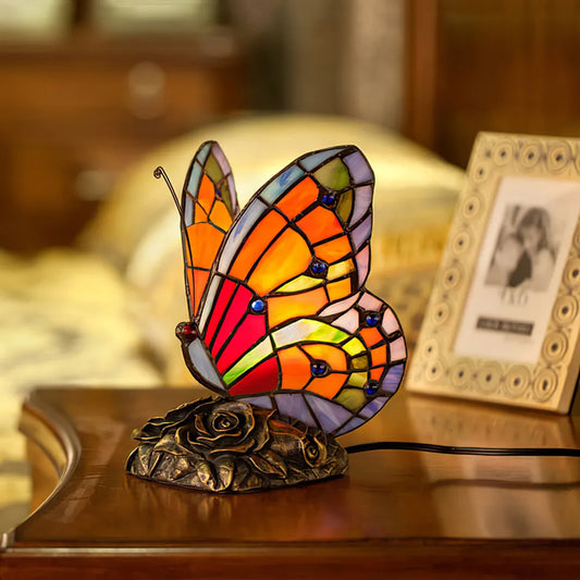 Creative Butterfly Stained Glass Table Lamp