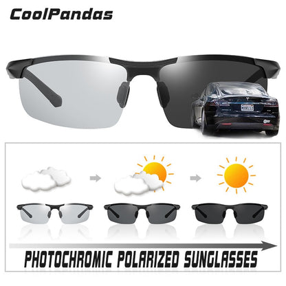 Top Aluminum Magnesium Frame Photochromic Polarized Sunglasses