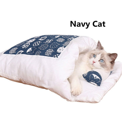 Pets Sleeping Bed with A Pillow for Cats & Dogs