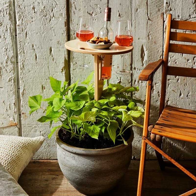 Outdoor Wooden Foldable Round Wine Table