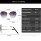 Vintage Blinky Fashion Oversized Rimless Sunglasses For Women