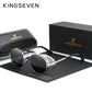 KINGSEVEN Retro Round Steampunk Sunglasses For Men & Women