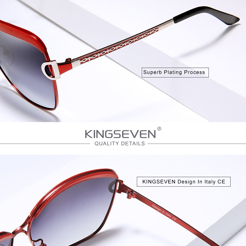KINGSEVEN  Elegant Gradient Polarized Sunglasses For Women - UV400 Protection