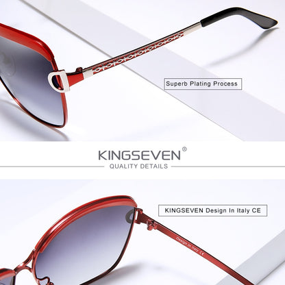 KINGSEVEN  Elegant Gradient Polarized Sunglasses For Women - UV400 Protection