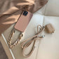 INS Crossbody Lanyard Necklace Marble Chain Phone Case For iPhone