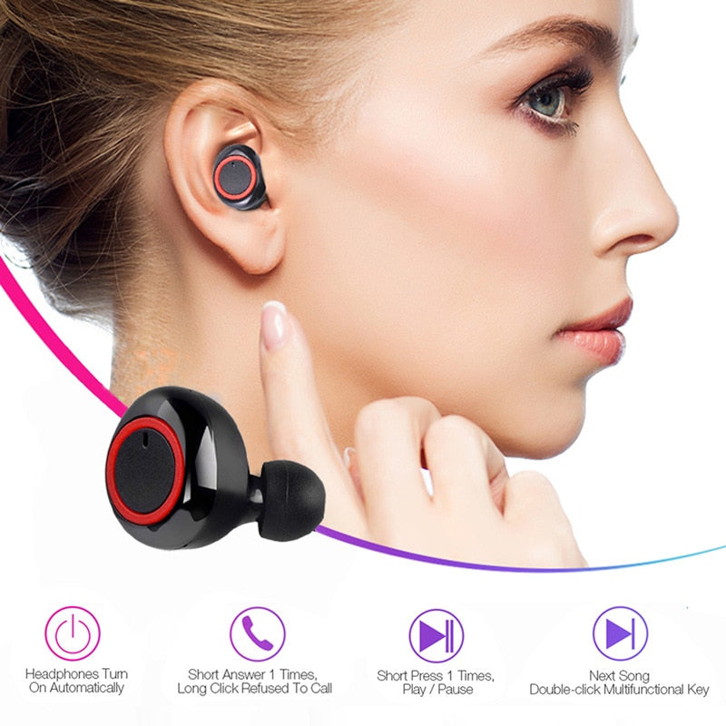 Y50 TWS Bluetooth 5.0 IPX7 Waterproof Earbuds With Deep Bass