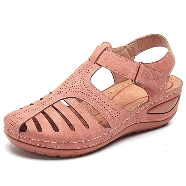 Summer Vintage Soft PU Leather Anti-Slip Sandals