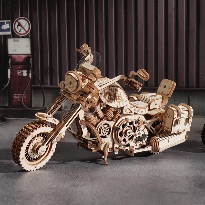 Cruiser Motorcycle 3D Wooden Puzzle Model Building Kits