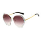 Vintage Blinky Fashion Oversized Rimless Sunglasses For Women