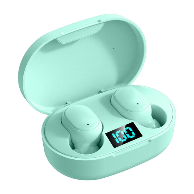 TWS E6S Wireless Bluetooth Waterproof Earbuds With Digital LED Display