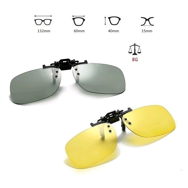 Photochromic Polarized Clip On Sunglasses Lens For Men And Women UV400 Blocking