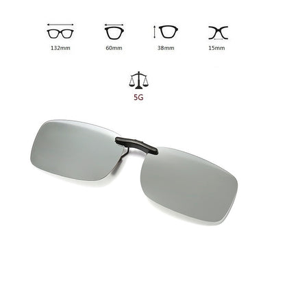 Photochromic Polarized Clip On Sunglasses Lens For Men And Women UV400 Blocking
