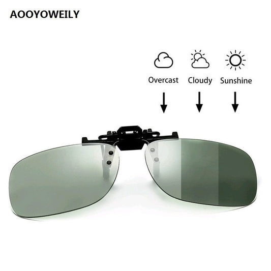 Photochromic Polarized Clip On Sunglasses Lens For Men And Women UV400 Blocking