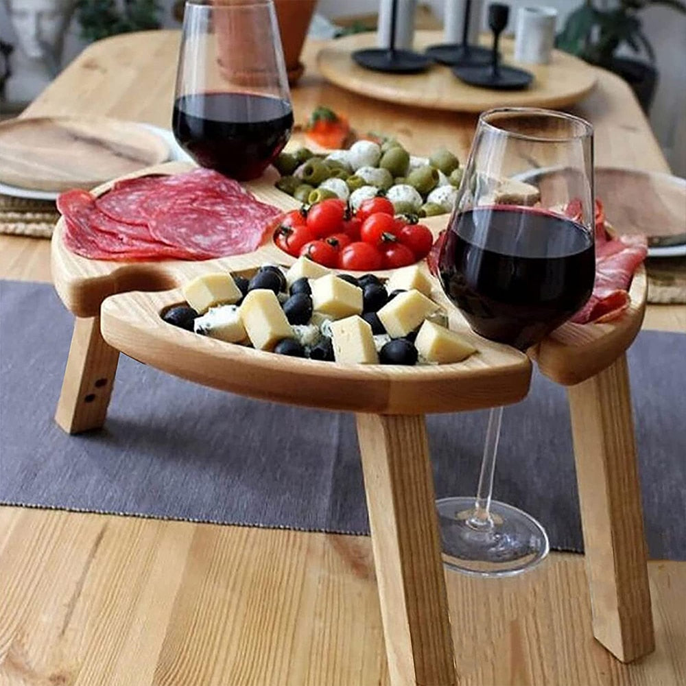 Wooden Foldable Wine Table