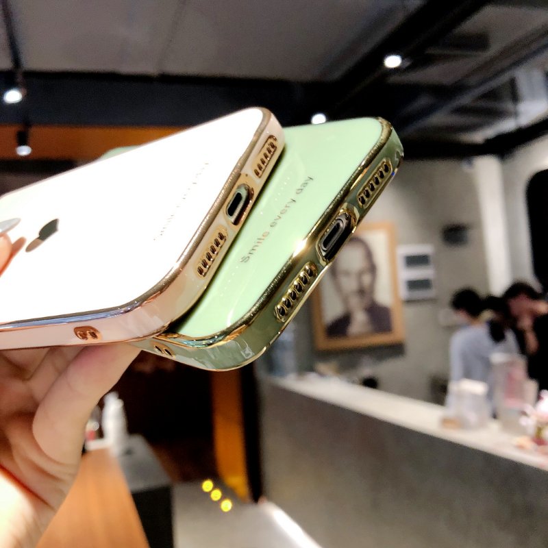 Electroplated Shockproof Protective Cover iPhone Case With Heart