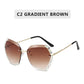 Vintage Blinky Fashion Oversized Rimless Sunglasses For Women