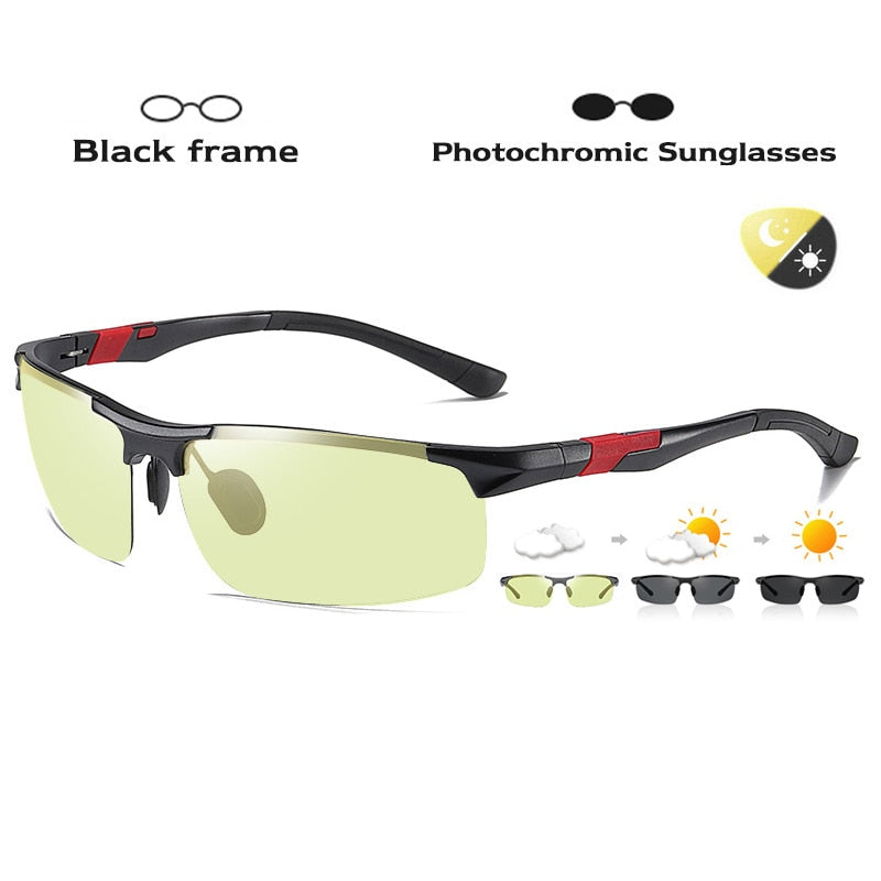 Top Aluminum Magnesium Frame Photochromic Polarized Sunglasses