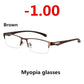 Photochromic Half Rim Myopia Prescription Sunglasses