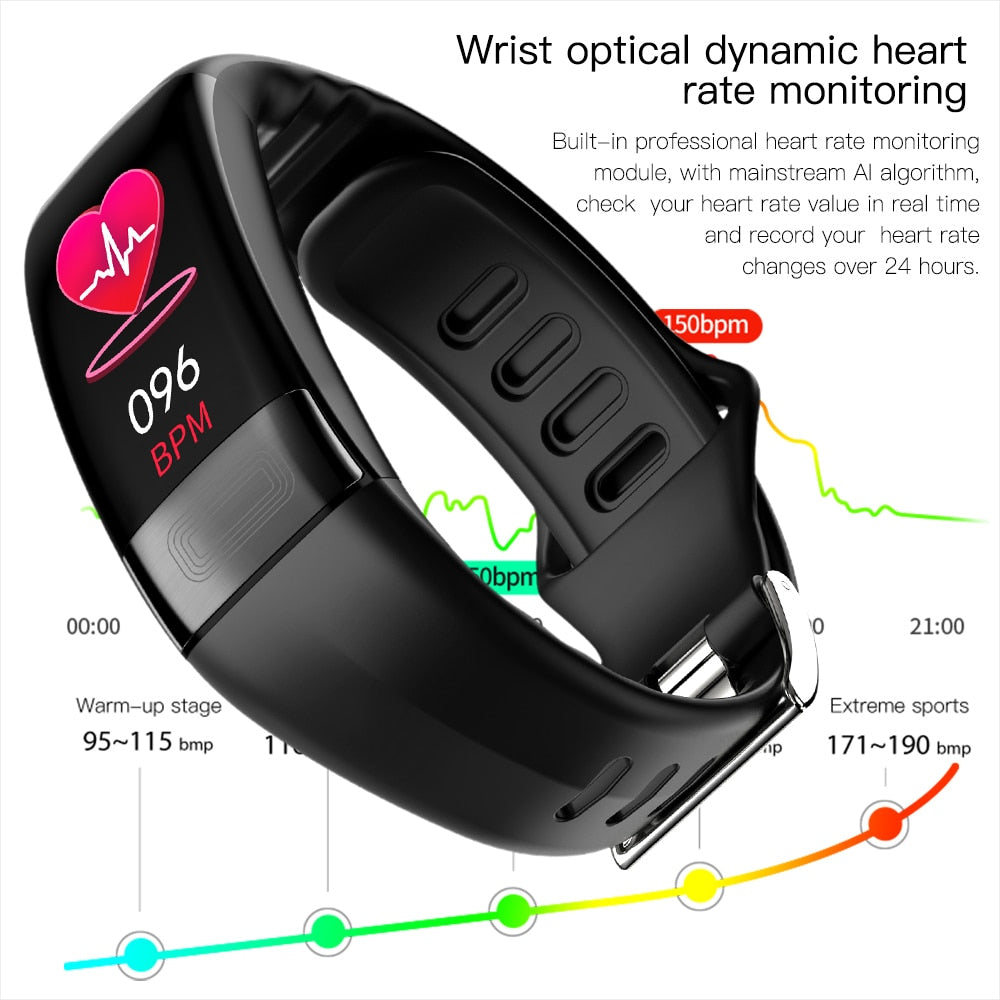 UGUMO P11 Plus Smart Watch With Body Temperature | Heart Rate | Blood Pressure Monitoring - ECG | PPG Smart Wristband | Bracelet