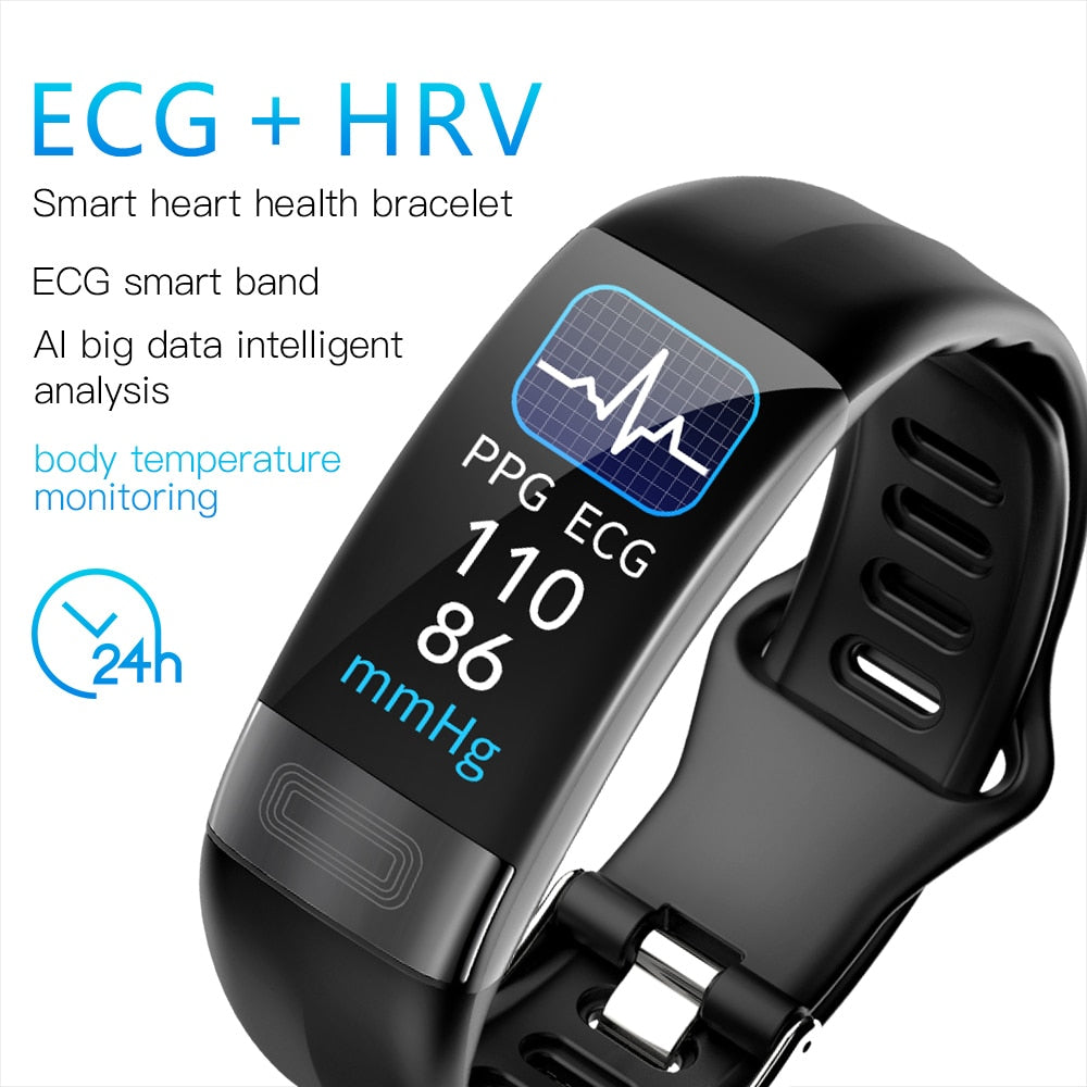 UGUMO P11 Plus Smart Watch With Body Temperature | Heart Rate | Blood Pressure Monitoring - ECG | PPG Smart Wristband | Bracelet