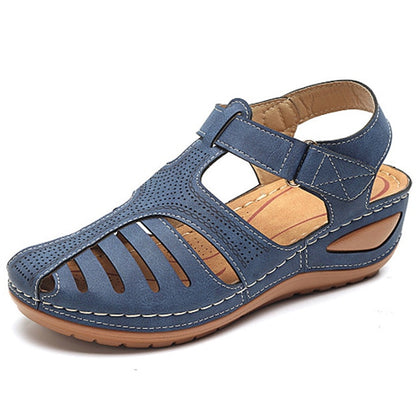 Summer Vintage Soft PU Leather Anti-Slip Sandals
