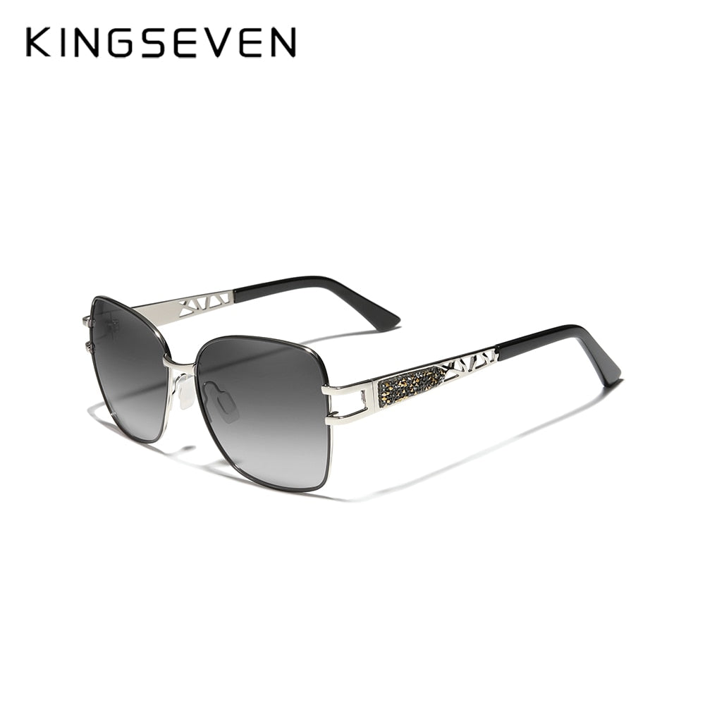 KINGSEVEN Elegant Design Fashion High Quality Stainless Steel Polarized UV400 Women Sunglasses