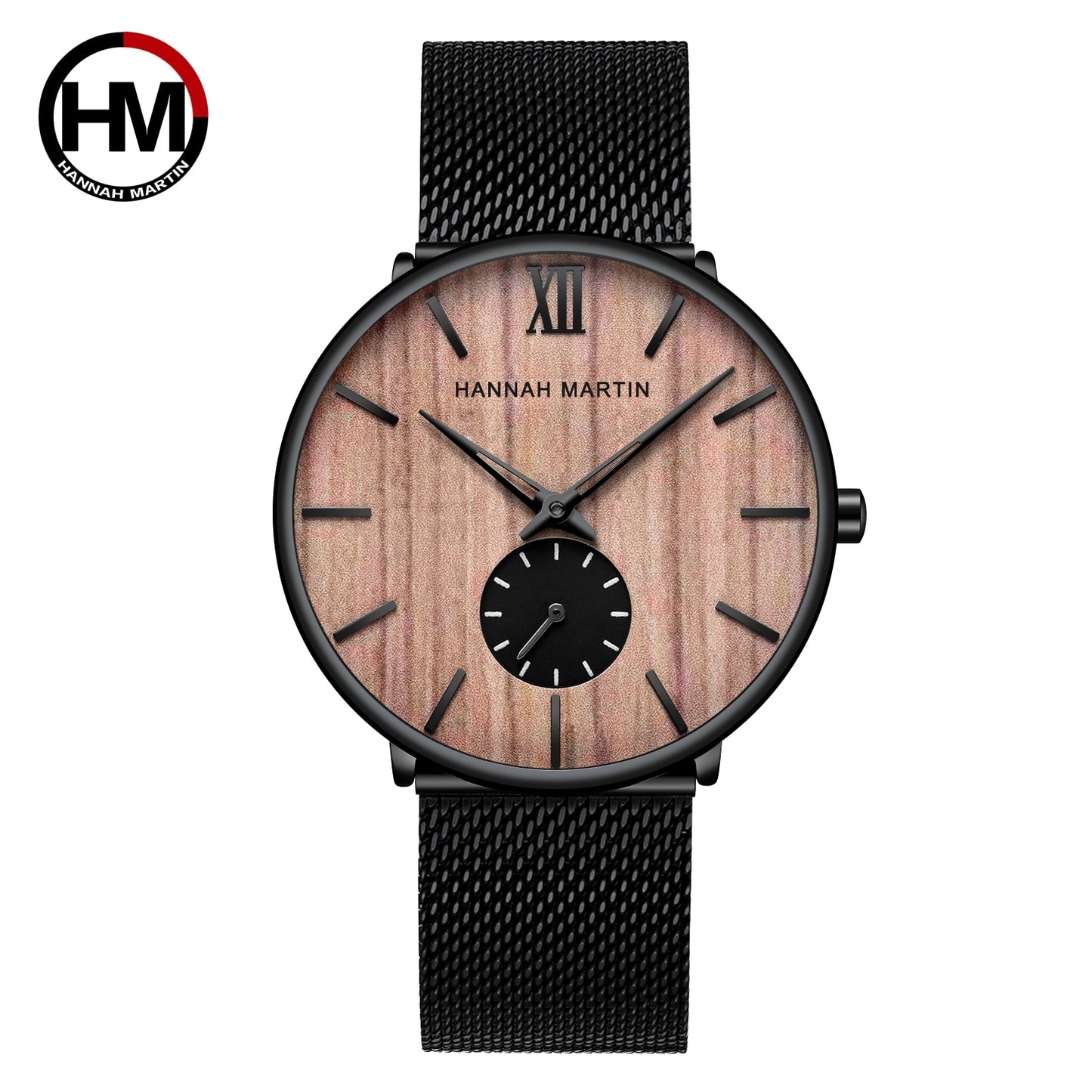 Black Minimalism Design Stainless Steel Mesh Band For Men