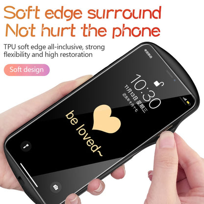Luxury Cute Oval Heart-shaped Tempered Glass Phone Case For iPhone