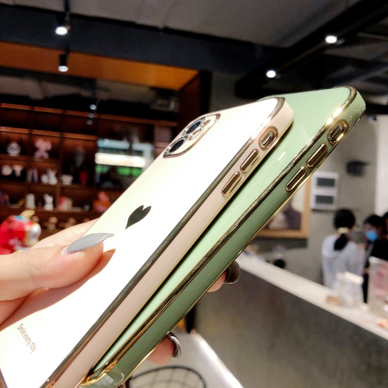 Electroplated Shockproof Protective Cover iPhone Case With Heart