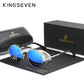 KINGSEVEN Retro Round Steampunk Sunglasses For Men & Women