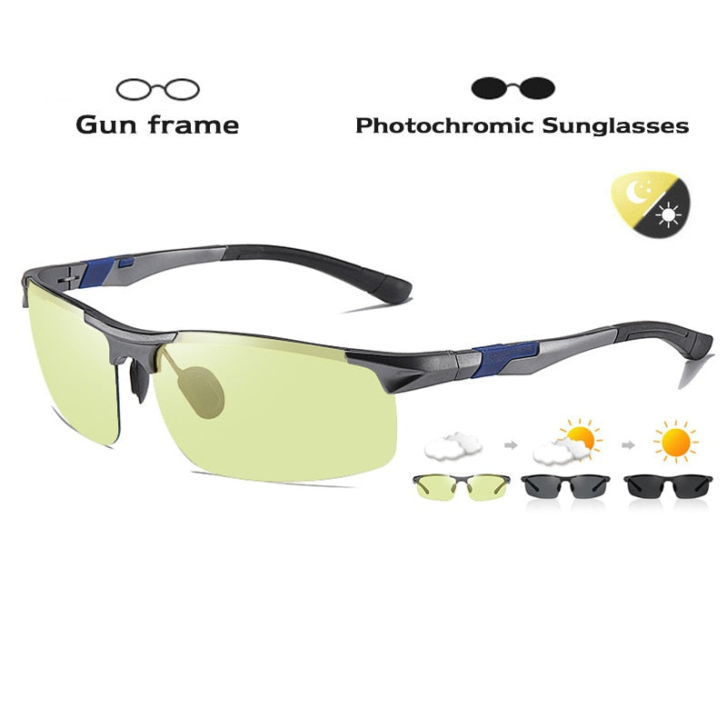 Top Aluminum Magnesium Frame Photochromic Polarized Sunglasses