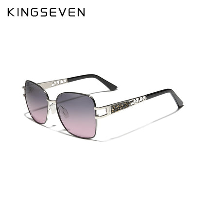 KINGSEVEN Elegant Design Fashion High Quality Stainless Steel Polarized UV400 Women Sunglasses