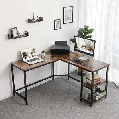 L-Shaped Corner Computer Office Table PC Laptop Workstation Home Table
