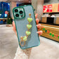 Luxury Flash Plating Frame With Love Heart Bracelet Phone Case