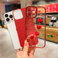 Luxury Flash Plating Frame With Love Heart Bracelet Phone Case