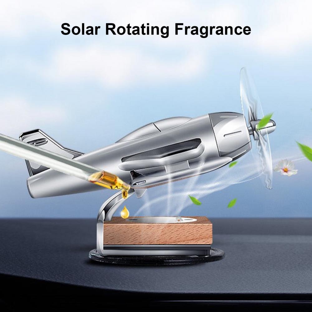 Airplane Model Air Freshener Aromatherapy Diffuser For Car - Solar Energy Operate