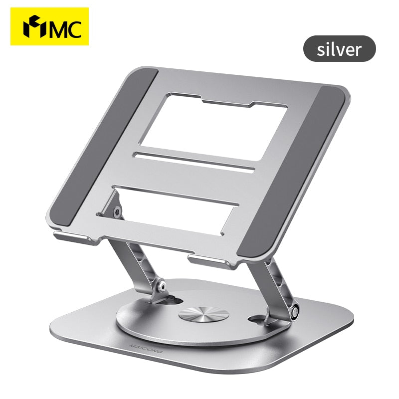 Adjustable 360° Rotating Aluminum Laptop Stand