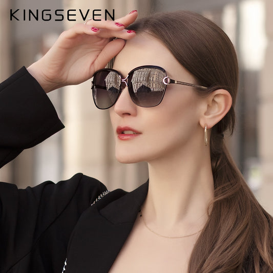 KINGSEVEN  Elegant Gradient Polarized Sunglasses For Women - UV400 Protection