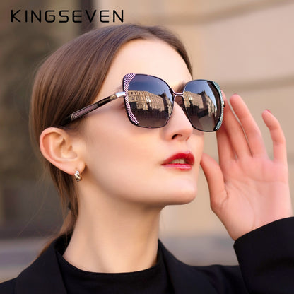 KINGSEVEN Butterfly Style Design Polarized Gradient Lens Sunglasses For Women  - UV400 Protection
